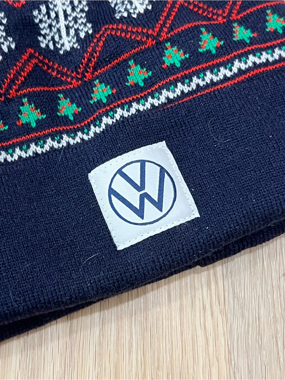 VW Navy Holiday Knit Beanie - Picture 2 of 2
